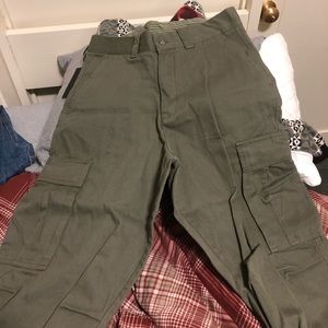 Mens Olive Cargo Pants from Zara